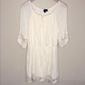 White Floral Lace Dress